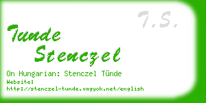 tunde stenczel business card